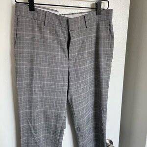 Gray Plaid Slacks